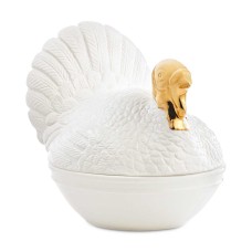 Martha Stewart Collection Turkey Covered Vegetable Bowl (White)