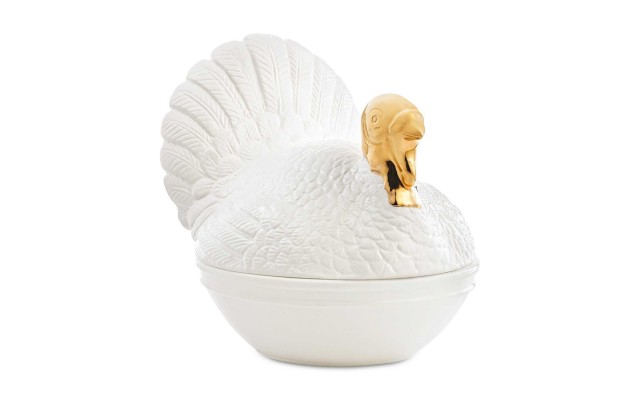  Collection Turkey Covered Vegetable Bowl (White)