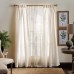  Faux Silk 30″ x 95″ Pinch Pleat Curtain Set