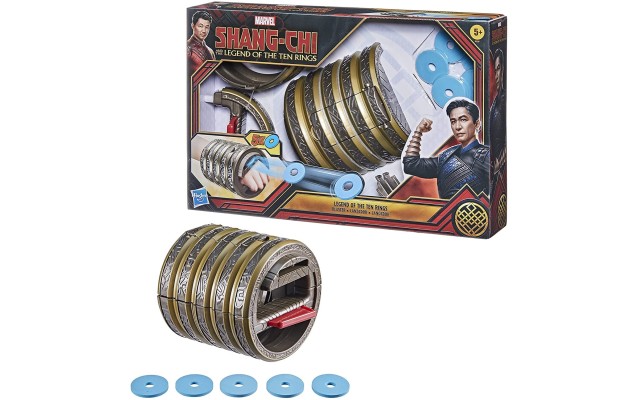  Hasbro Shang-Chi and The Legend of The Ten Rings Blaster Hero Role Play Action Toy, Includes 5 Rings