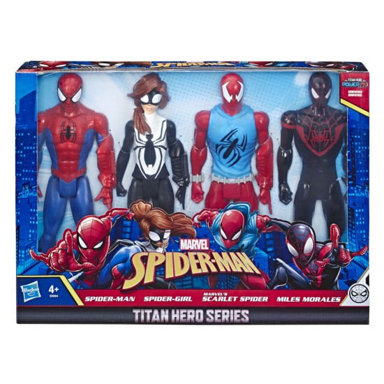  Universe Titan Hero Series 4 Pack (12″ Spiderman Characters)