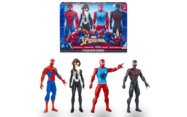  Universe Titan Hero Series 4 Pack (12″ Spiderman Characters)