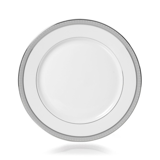  Platinum Crown Dinner Plate , White