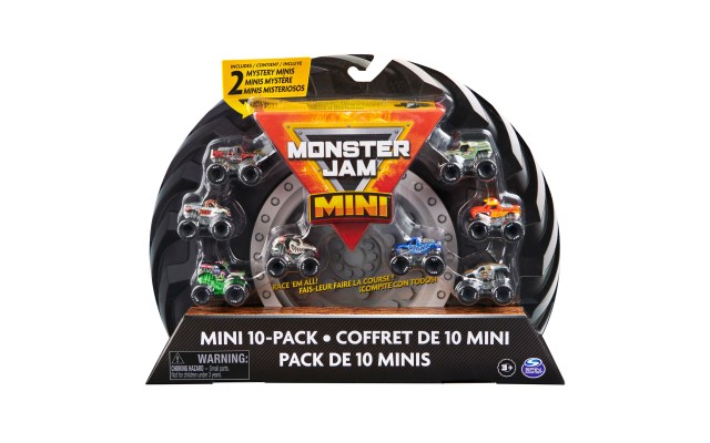  Exclusive Vehicle Trucks, 10-Pack Grave Digger, El Toro Loco, Dragon, Megalodon and Many More