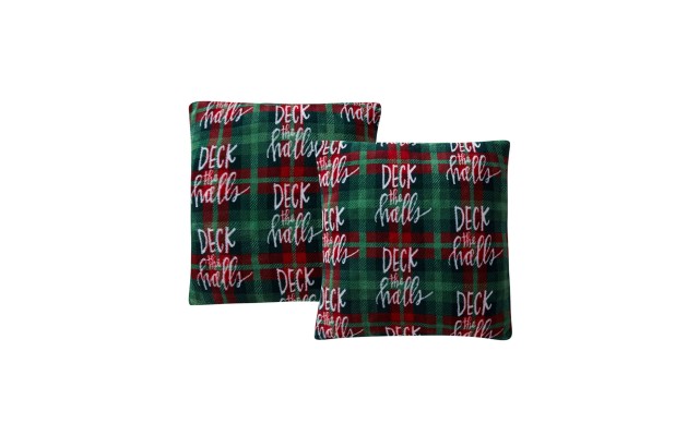  Holiday Print Plush 18″ Decorative Pillow 2-Pack