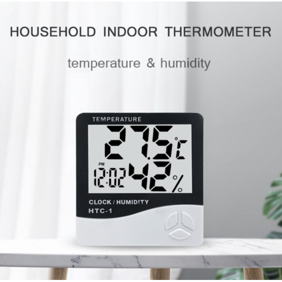 Multi-function Indoor Room LCD Electronic Temperature Humidity Meter Digital Thermometer Hygrometer Weather Station Alarm Clock