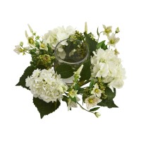 Nearly Natural Hydrangea Artificial Candelabrum, White