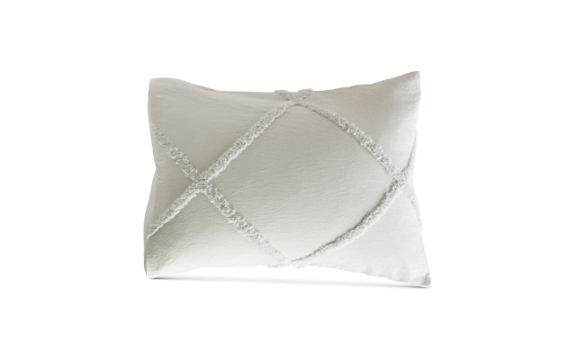  Chenille Lattice Solid Color Pillow Sham