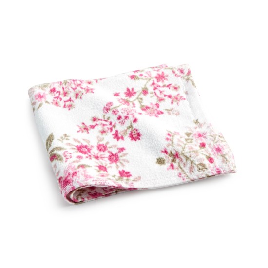 Pink Botanical Garden Cotton 13″ x 13″ Wash Towel Bedding