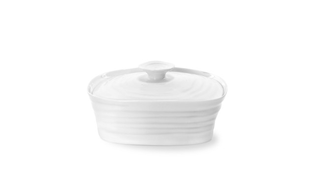  “Sophie Conran” White Covered Butter Dish, 6″ X 4.75″