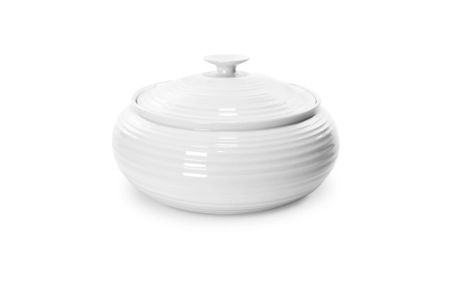  “Sophie Conran” White Low, Covered Casserole, 6 pt.
