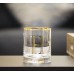  Monogram Rim and Letter H Double Old Fashioned Glasses, Set Of 4
