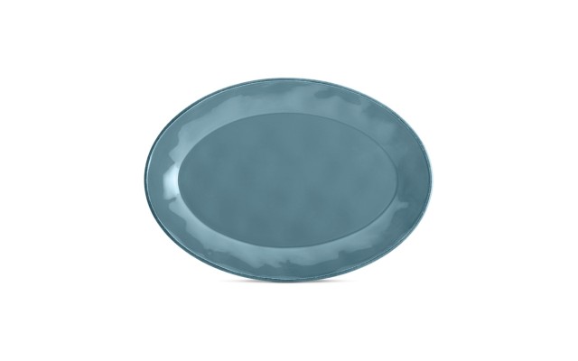  Cucina Agave Blue Oval Platter