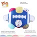 Rattle Football Ball, 0-36 Months Baby Football Ball-Multifunctional Plush Soft Multi Bumpy Football Ball-Educational Hand Hold Rattle For Babys  Activity Ball, Blue