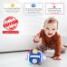 Rattle Football Ball, 0-36 Months Baby Football Ball-Multifunctional Plush Soft Multi Bumpy Football Ball-Educational Hand Hold Rattle For Babys  Activity Ball, Blue