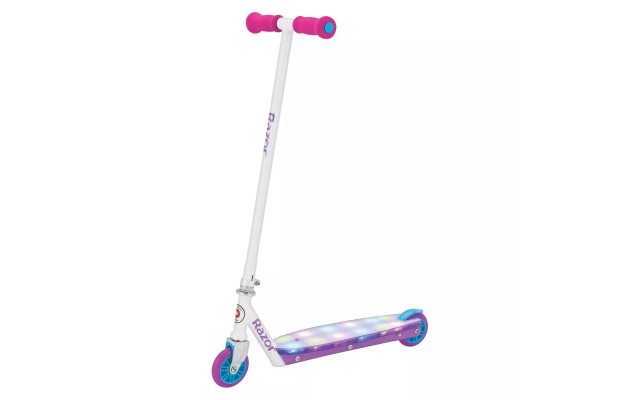  Party Pop Kick Scooter LED Light-Up for Kids, Pink