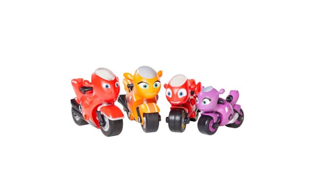  The Zoom Family Pack 4 Pack of Motorcycle Toy
