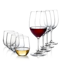 Riedel 8-Pc Vinum Bordeaux and O Viognier Glassware Set