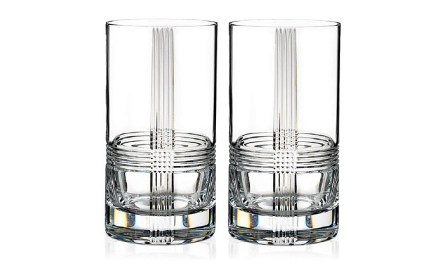  Crystal ‘Fan Club’ Lead Crystal Highball Glasses – White (Set of 2)