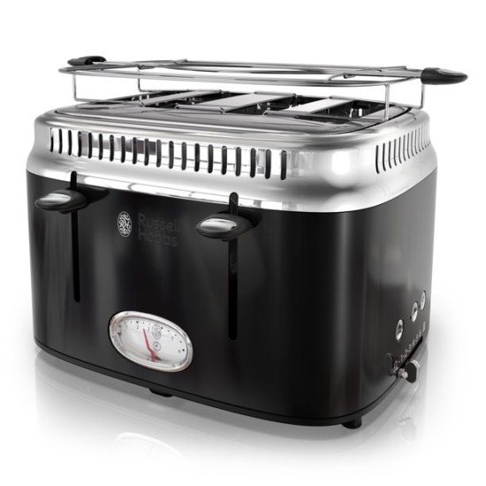  TR9250BKR Retro Style 4-Slice Toaster, Black