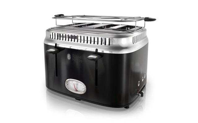  TR9250BKR Retro Style 4-Slice Toaster, Black