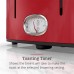 TR9250RDR Retro Style 4-Slice Toaster, Red