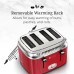 TR9250RDR Retro Style 4-Slice Toaster, Red