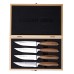  Cutlery Natural Zebra Wood Handles Steak Stainless Steel Knife Set 4-Pieces