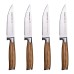  Cutlery Natural Zebra Wood Handles Steak Stainless Steel Knife Set 4-Pieces