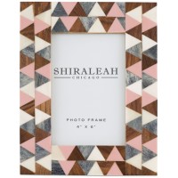 Shiraleah Griggio Triangle Inlay 4” x 6” Picture Frame