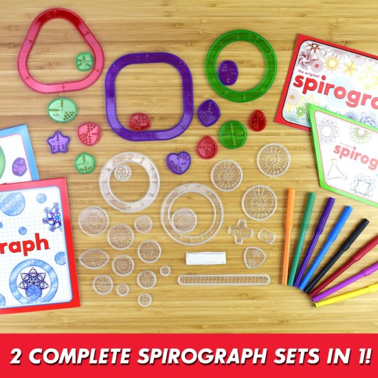  Two Complete Spirograph Design Sets in One