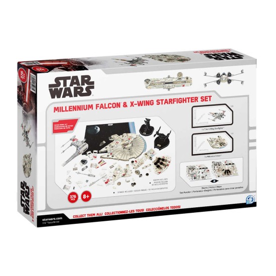 Star Wars 3D Puzzle 376 pc. Twin Pack – Star Wars Millennium Falcon and Xwing Star Fighter