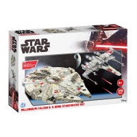 Star Wars 3D Puzzle 376 pc. Twin Pack – Star Wars Millennium Falcon and Xwing Star Fighter