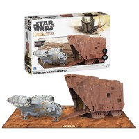 Star Wars Mandalorian Super Detailed 3D Model Kit Puzzle Twin Pack – Razor Crest and Sandcrawler