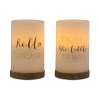 Studio Mercantile 2-Pc. Led Flameless Candle Set with Timer