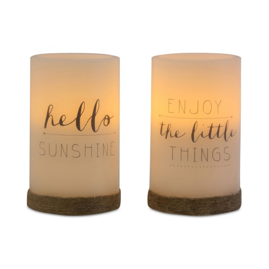  2-Pc. Led Flameless Candle Set with Timer