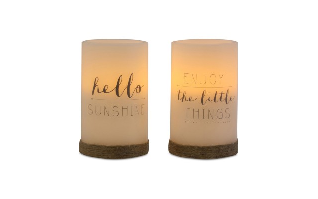  2-Pc. Led Flameless Candle Set with Timer