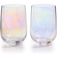 The Cellar Iridescent Stemless Glasses, Set of 4