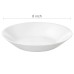  White 8 inch Tempered Glass Deep Plate/Bowl Set, Set of 12