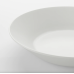  White 8 inch Tempered Glass Deep Plate/Bowl Set, Set of 8
