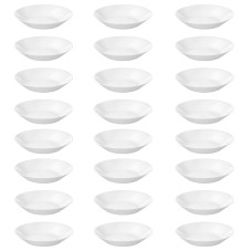 The Season Essentials White 8 inch Tempered Glass Deep Plate/Bowl Set