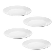 The Season Essentials White 9.75 Inch Dinner Plate - 4-Piece Set