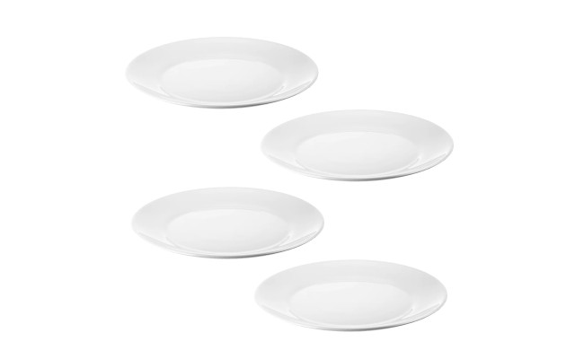  White 9.75 Inch Dinner Plate - 4-Piece Set