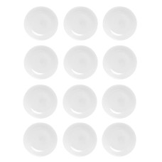 The Season Essentials White 9.75 in Tempered Glass Dinner Plate Set