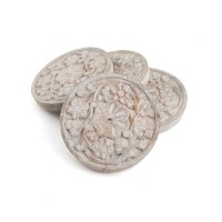 Thirstystone Carved Wood Block Coasters Set Multi