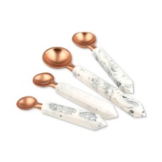 Thirstystone Copper Finish Measuring Spoons with Faux Marble Handles, Set of 4