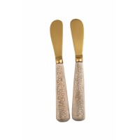 Thirstystone Etched Wood Handled Spreaders Brown
