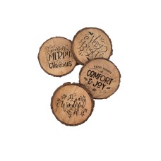 Thirstystone Holiday Bark Edged Coasters – 4 assorted