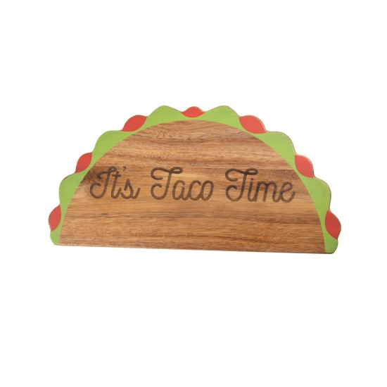  “Its Taco Time” Wood Serve Board