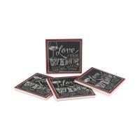 Thirstystone Love The Wine 4-pc. Coaster Set